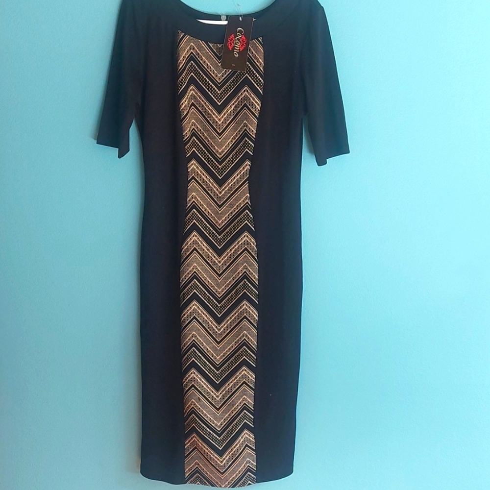 Beautiful form fitting dress.